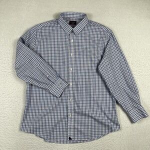 UNTUCKit Button Down Mens XL Blue Gingham Durif WF 01096 Wrinkle Free Shirt